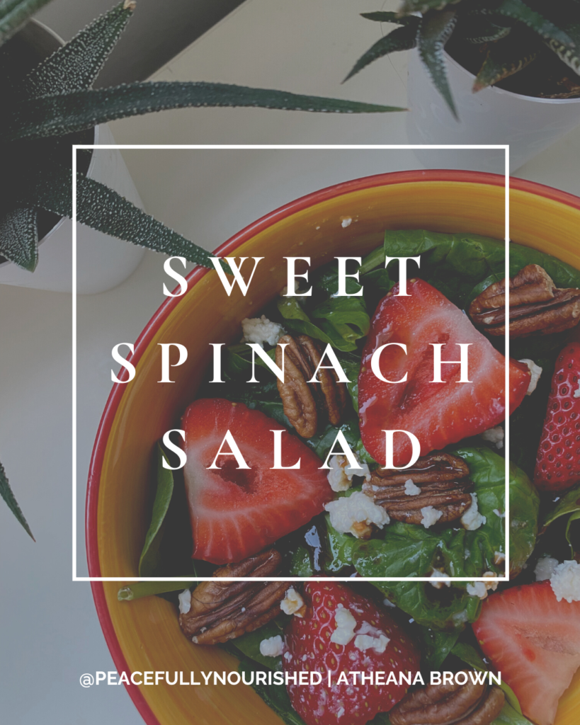 sweet spinach salad
