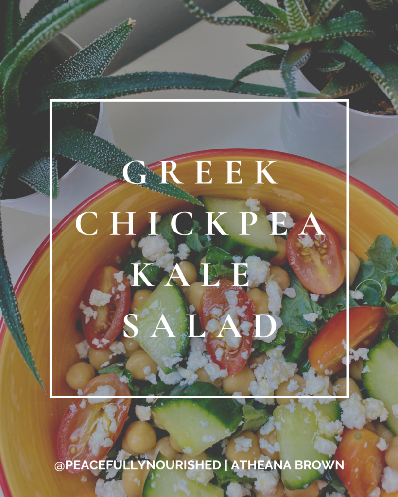 Greek-Inspired Chickpea Kale Salad