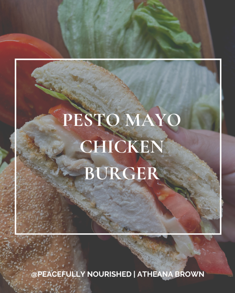 Pesto mayo chicken burger